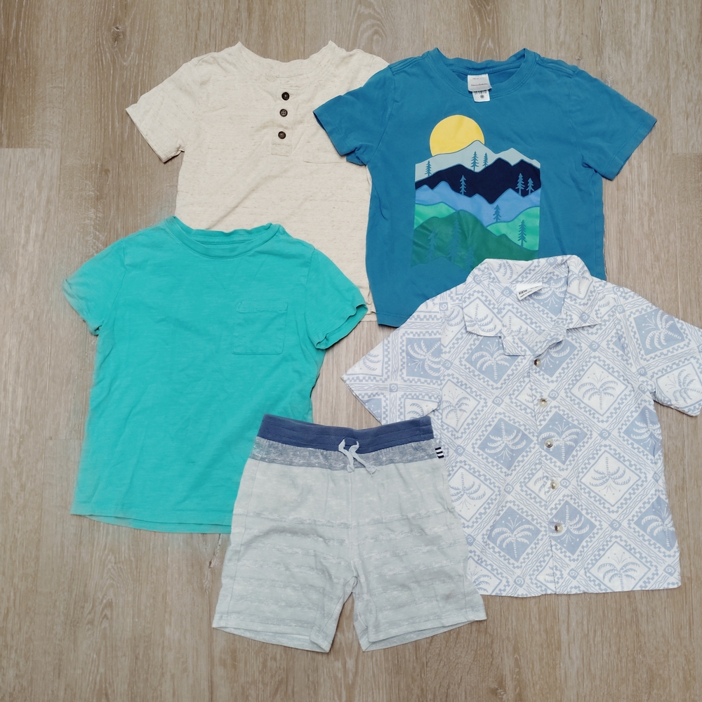 Boys Bundle Of 5 Shirts And Shorts Cat And Jack Splendid Cotton For Kids